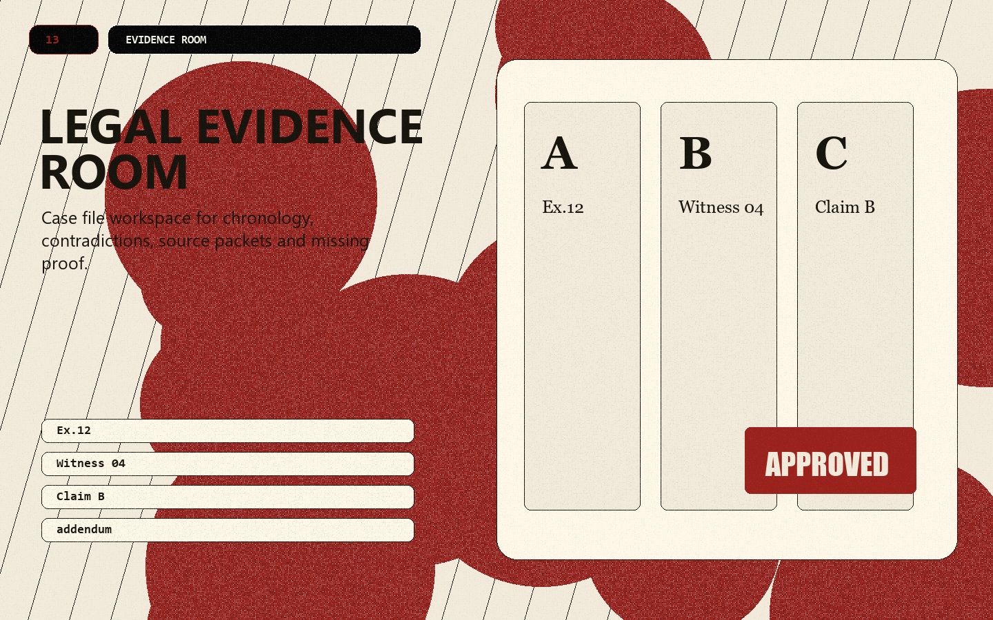 Legal Evidence Room